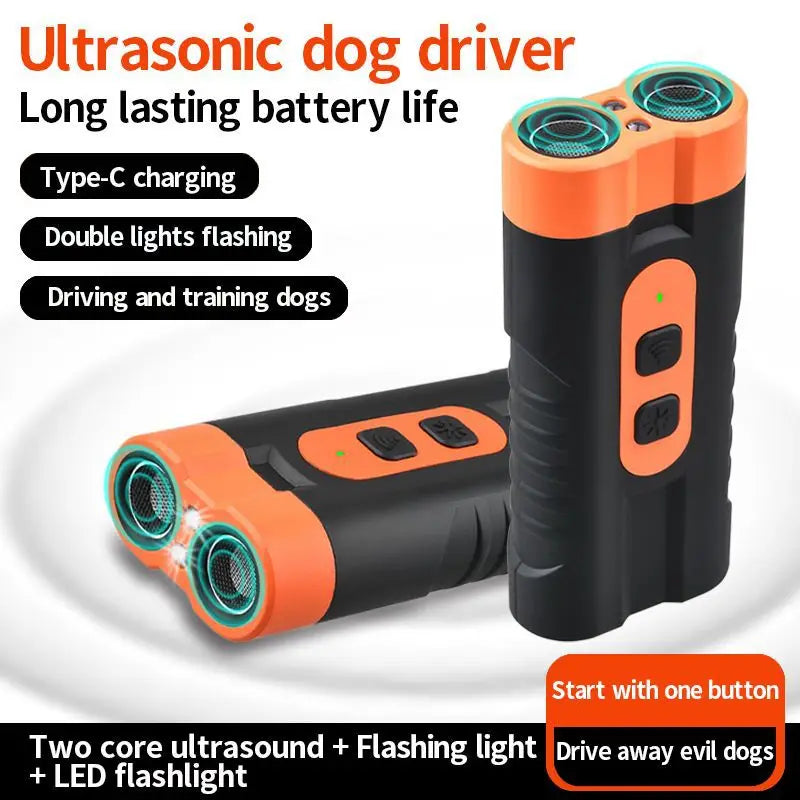 Pet Training Control Device, Rechargeable Ultrasonic Dog Barking Deterrent Trainer And LED Light To Stop Barking