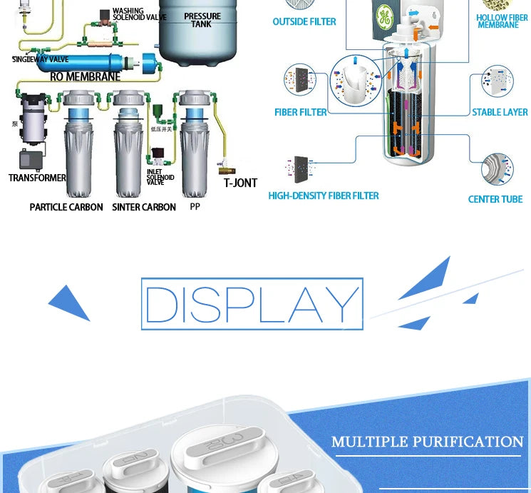 Household Water Filter with Water Tank for Kitchen Under-sink Pure Water Purification Machine