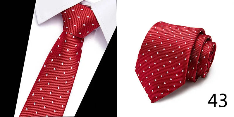 Hot Sale Necktie Man 7.5 cm Silk Tie Solid Color Gravatas Suit Accessories Fit Wedding Holiday Party