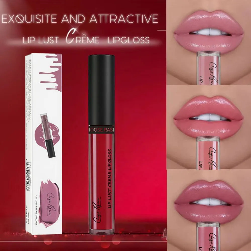 12 Colors Sexy Women Lipstick Waterproof Long Lasting Moist Lip Gloss Vivid Colorful Lipgloss Women Makeup maquiagem