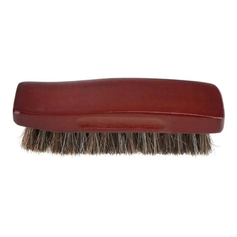 1pc Professional Wooden Handle Horse Hair Bristle Boot Shoes Buffing Brush