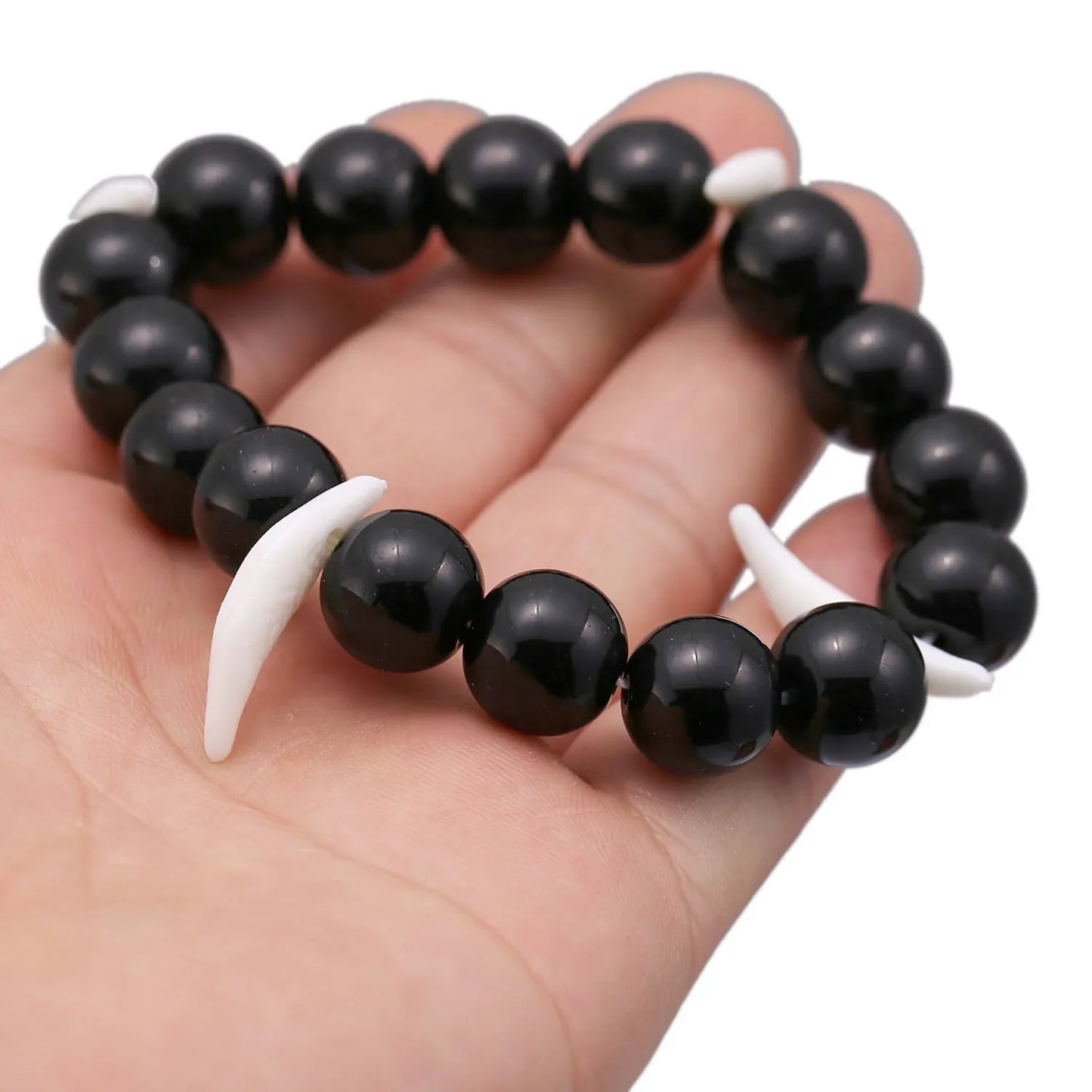 Anime Inuyasha Necklace Word Spirit Rosary Black Beaded Necklace Bangle Logo Pendant  Jewelry Gift