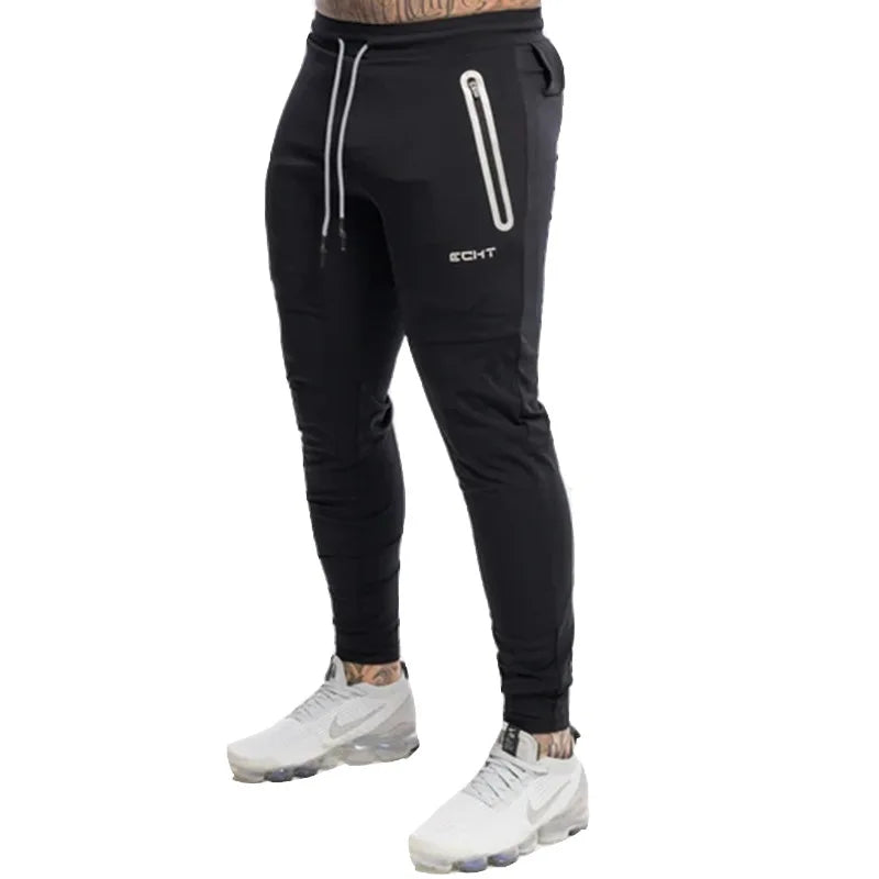 Autumn Winter Pants Men Sweatpant Jogger Casual Sweat Pants Zipper Packets 3XL