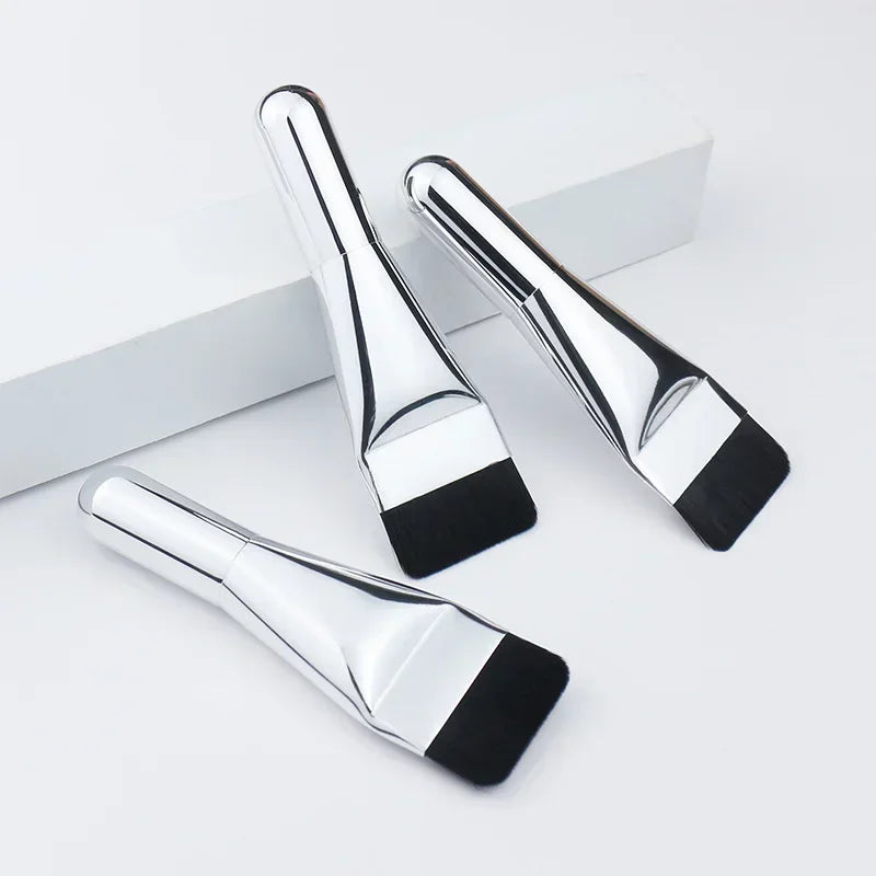 2pcs Ultra Thin Foundation Brush Update Soft Hair Face Flat Contour Brush BB Cream Blender Mixed Foundation Cream Makeup Brush