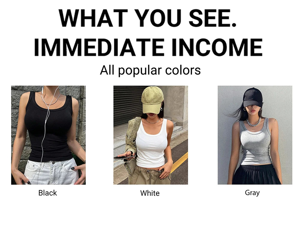 Summer Tight Tank Top Breathable And Comfy Sleeveless Ves For Women's Summer Outfits Camisole Tank Top Beauty Back Underwear