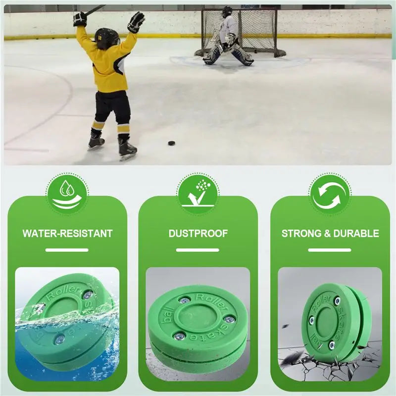 Double-Layer Roller Skating Hockey Puck Training Hockey Flat Ball Round Ball Land Training Ball Dry Land Hockey