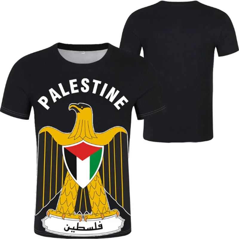 Palestinian Flag T Shirt Summer Sports Football Jersey Men's Graphic Short Sleeved T-shirts Palestine National Day Gift Tees