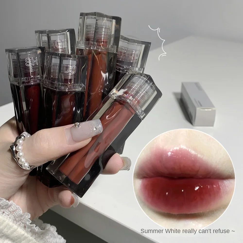 Moisturizing Mirror Lip Glaze Waterproof Sweatproof Long Lasting Lip Gloss Non-stick Cup Easy To Apply Liquid Lipstick Cosmetics
