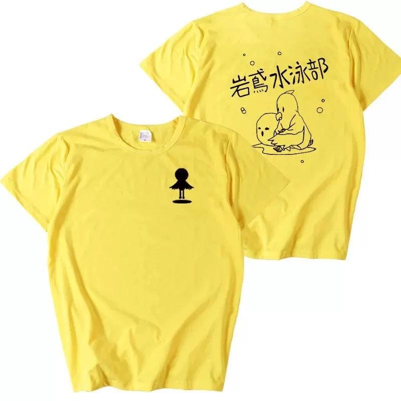 Free Iwatobi Makoto Tachibana Cosplay T Shirt Anime High School  Nagisa Hazuki T-Shirt Cotton Short Sleeve Tees For Men Women