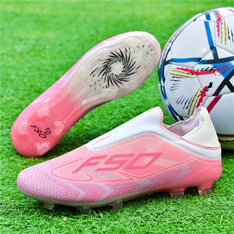 New Men Soccer Shoes High Ankle Breathable Football Boots Ultralight Futsal Non-Slip High-quality Sports Shoes Outdoor Match