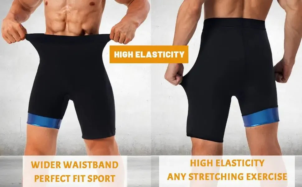 Sweat Pants Men's High Waist Waist Abdominal Pants Fitness Pants Running Sports Heat Gathering Sweat Pants Shorts Sweat Pants
