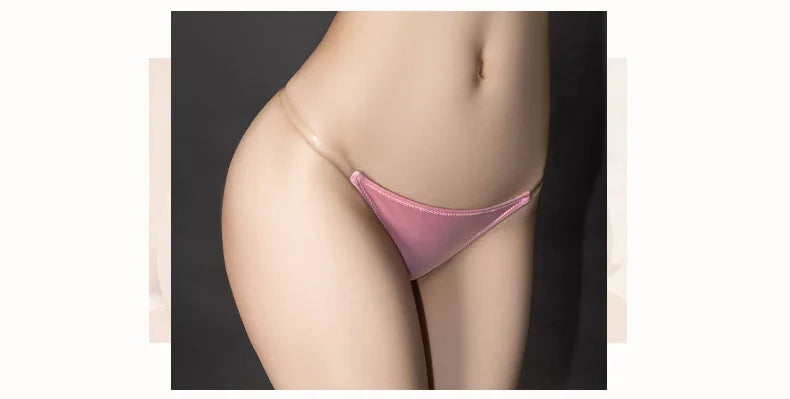Sexy Erotic Transparent Thong Panties Thin Elastic Low Waisted Women's Underwear Allure G-String Shiny Lingerie Ladies Thongs