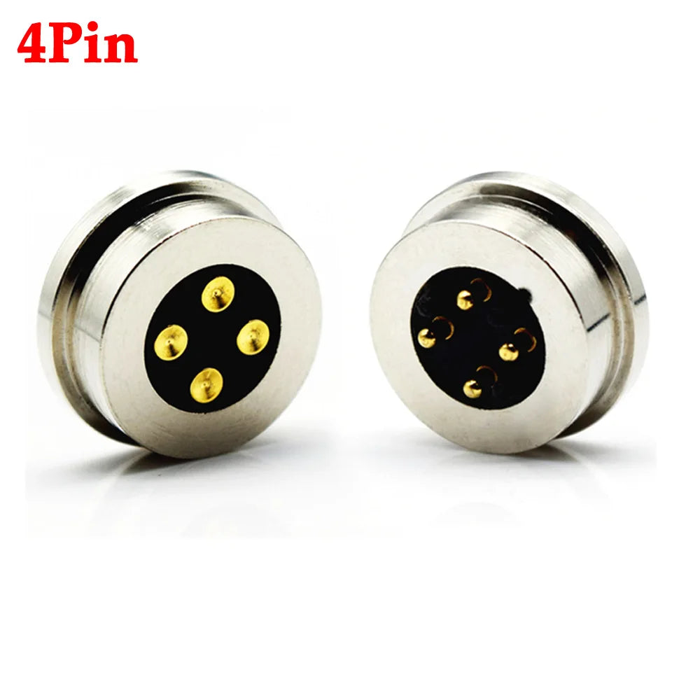 1Pair 2/3/4/5/6Pin waterproof high current magnet suction spring pogo pin male female probe DC power charging magnetic connector