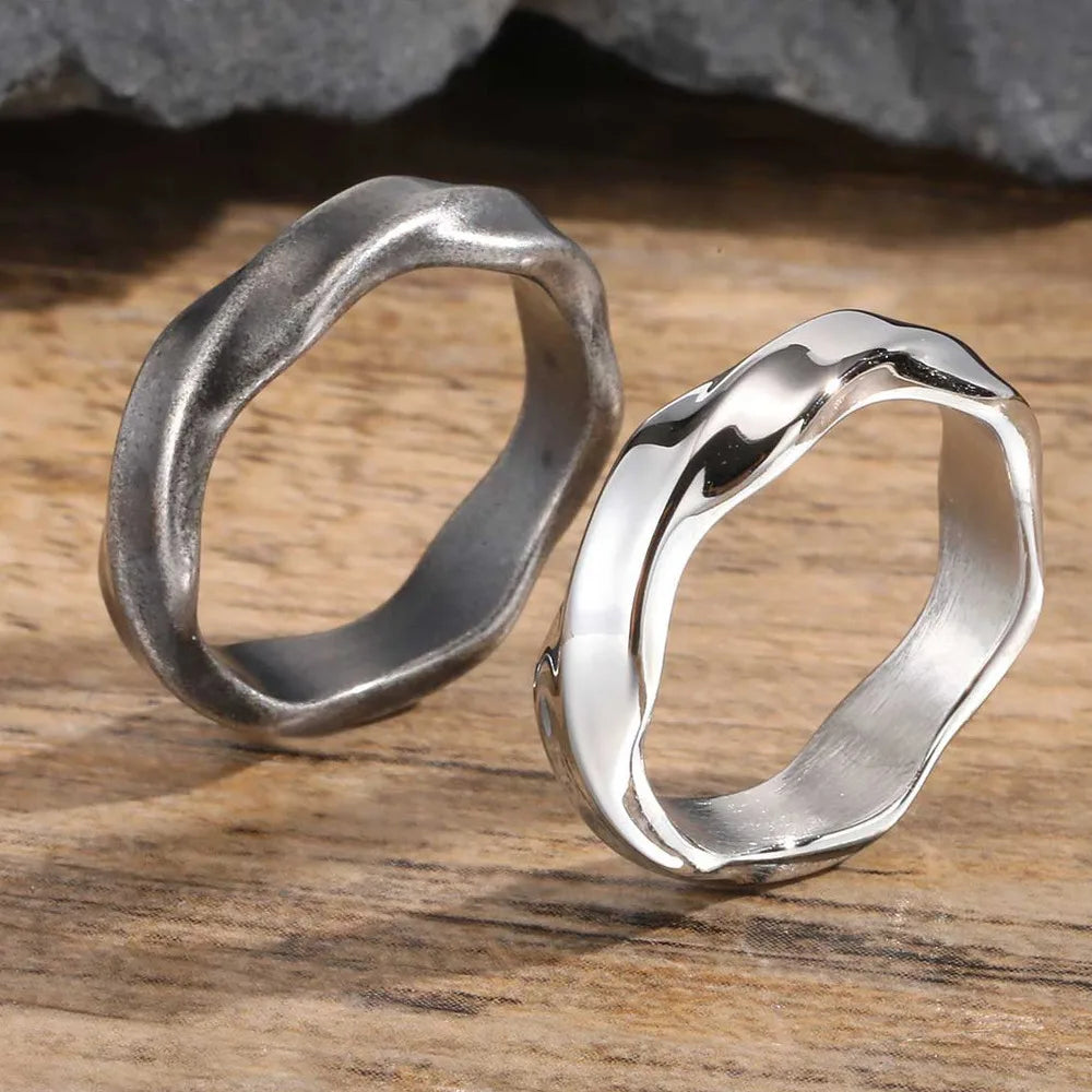 Vnox 2026 New Mobius Ring for Men Boys, Oxidized Twisted Stainless Steel Finger Band,Retro Endless Love Anniversary Gift for Him