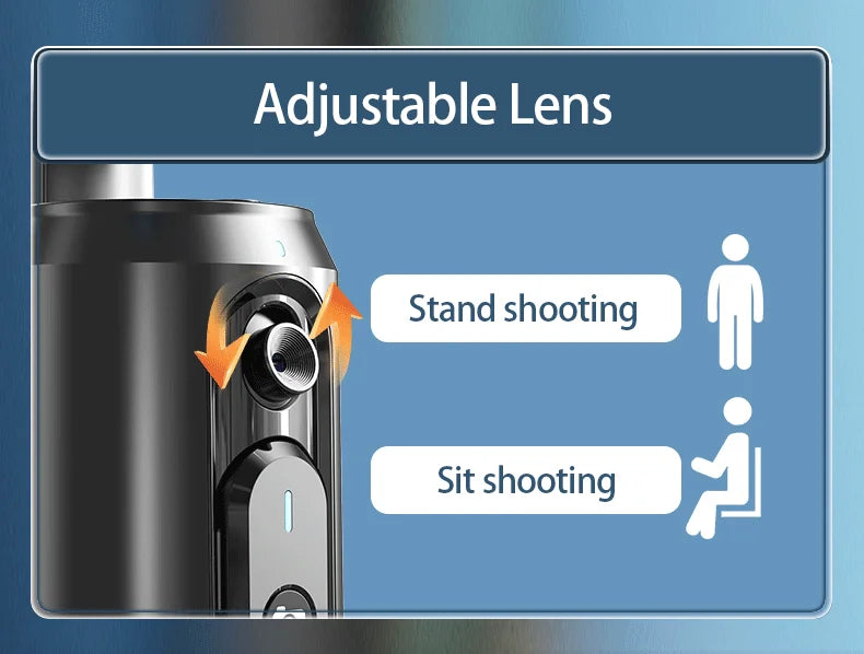 360° Rotation Phone Gimbal Stabilizer with Remote, Desktop Tripod Stand & Auto Tracking for Live Streaming/Vlogging