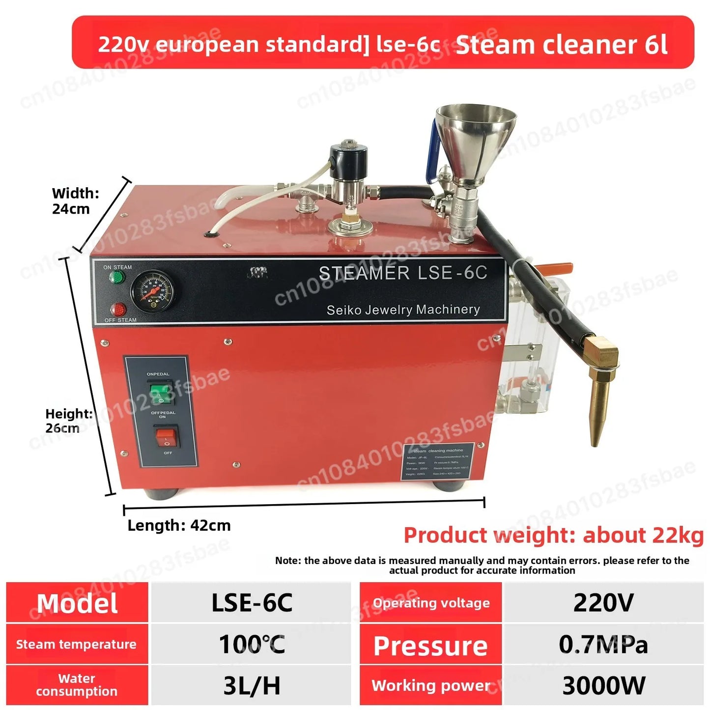 2L Direct Spray Steam Washer 1300W Multifunctional Steam Cleaning Machine for Jewelry Air Conditioner