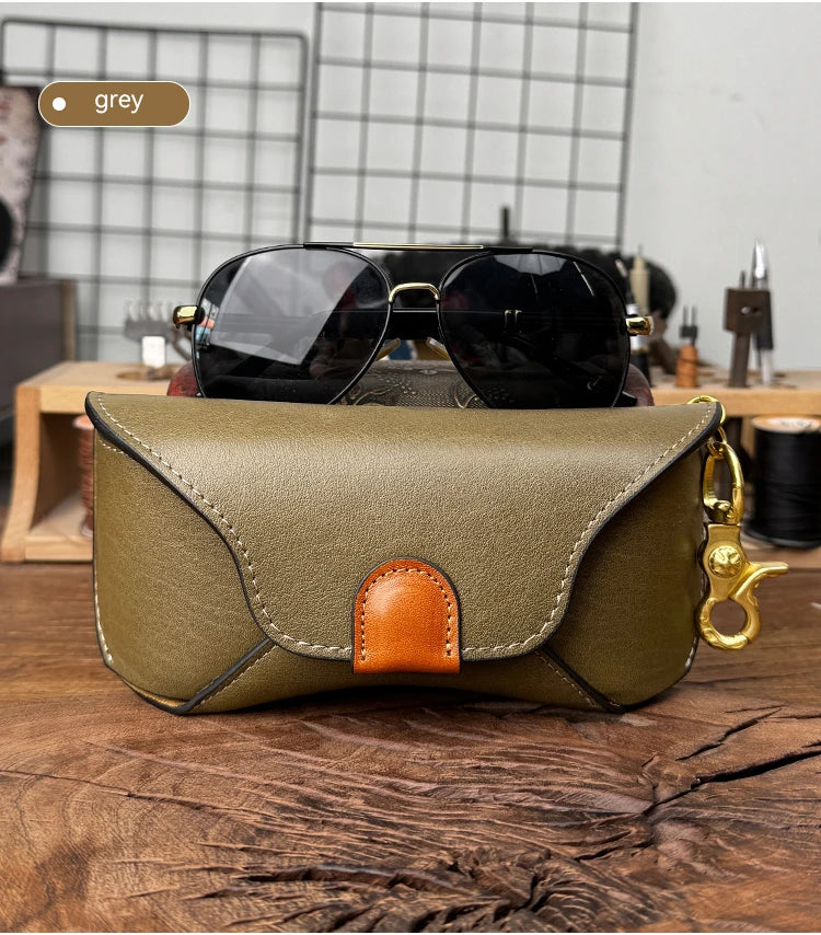 Genuine Leather Eye Glasses Bag for Eyeglass High Quality Handmade Causal Glasses Case Sunglasses Protector Pouch