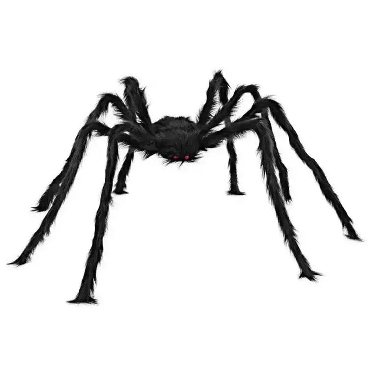 Halloween Plush Triangle Spider Decoration Giant Black Plush Spider Haunted House Prop Home Decor Yard Tricky Decor Props