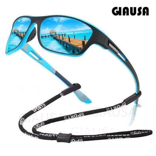 Men's Polarized Fishing Sunglasses With Glasses Chain For Men Women Driving Hiking Sun Glasses Fishing Eyewear