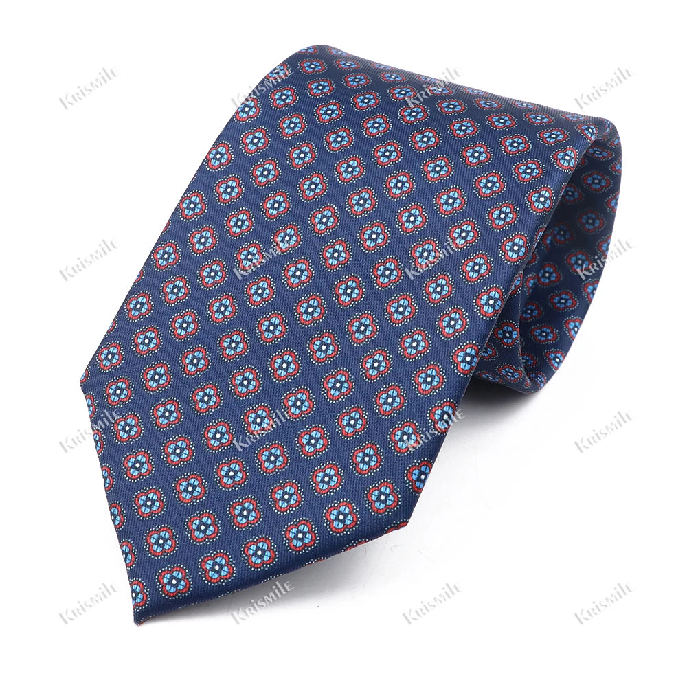 New Design Bohemian Style Necktie For Men Silk Touch Soft Blue Red Yellow Necktie Fit Wedding Party Business Office Accessory