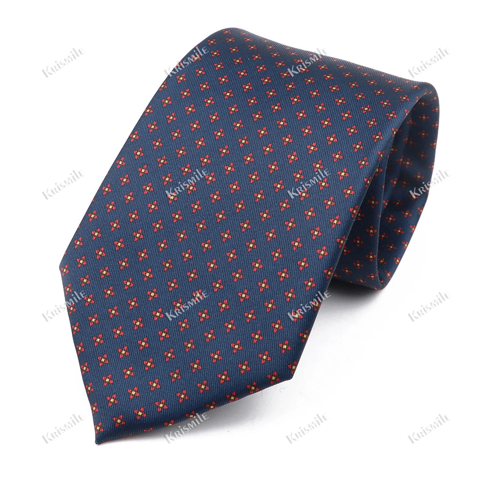 New Design Bohemian Style Necktie For Men Silk Touch Soft Blue Red Yellow Necktie Fit Wedding Party Business Office Accessory