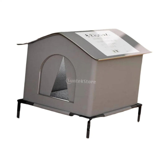 Outdoor Cat House Insulated Weatherproof Waterproof for Barn Comfortable Windproof Winter Warm Elevated Leg Cube Cat Shelter