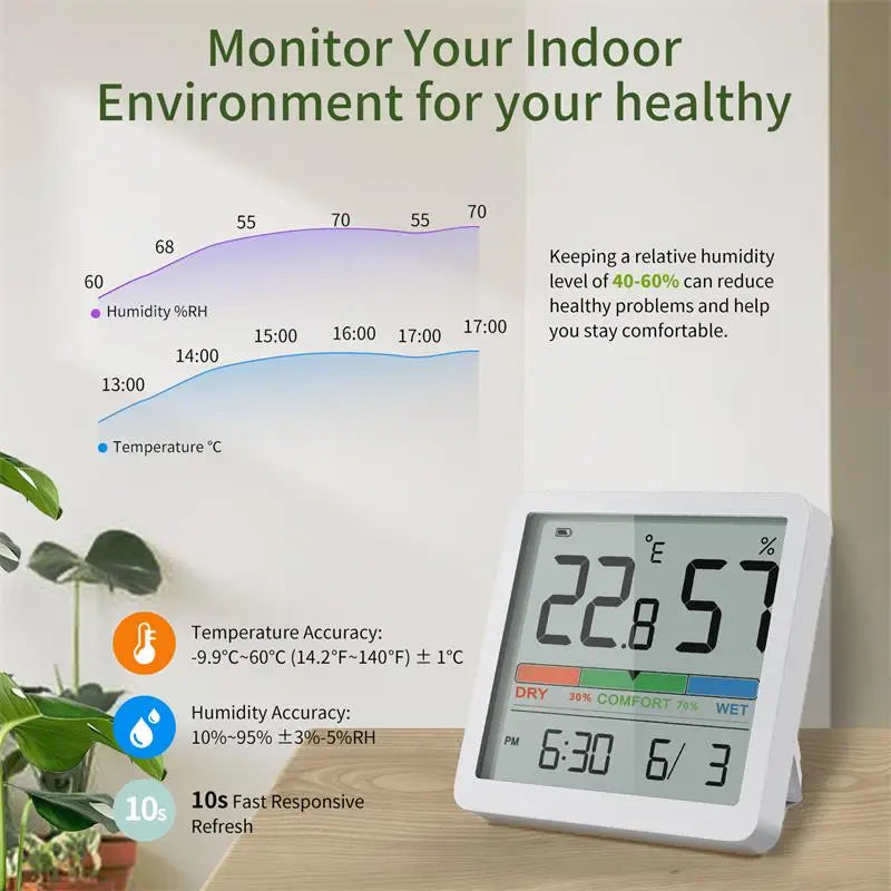 LCD Digital Thermometer Hygrometer Sensor Gauge Weather Station New Digital Home Indoor Temperature Humidity Meter