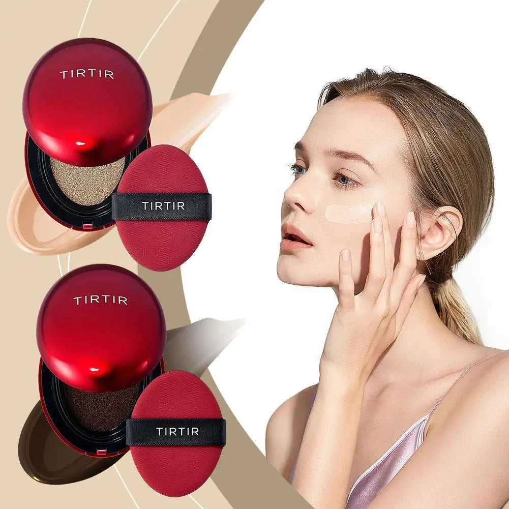 NEW For TIRTIR Mask Fit Red Cushion Foundation Long-Lasting Lightweight Buildable Coverage Finish Korean Cushion Foundation Care