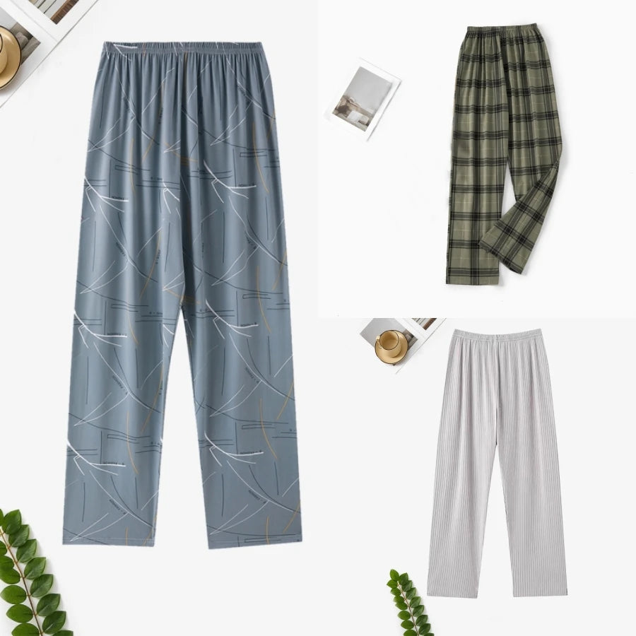 Pajama Pants Men's Spring and Autumn Loose Casual Trousers Home Pants Men's Home Pants Can Be Worn Outside