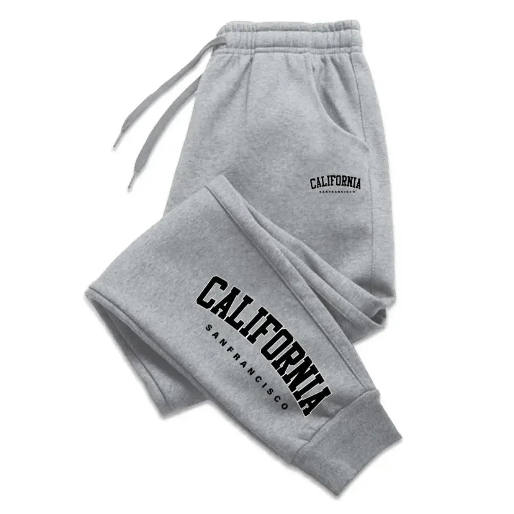 Men's Casual Pants Fashion Drawstring Printed Pants Joggers Workout Running Gym Fitness Sports Trousers Streetwear Trousers