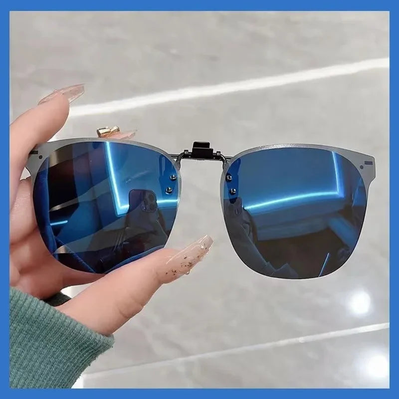 Clip On Sunglasses Gradient Polarized Glasses Clip For Myopia Eyeglasses Uv400 Goggles Men Fishing Driving Night Vision Glasses