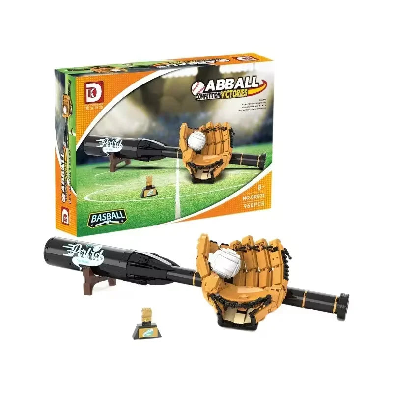 Sports Baseball Series Puzzle Assembly Building Block Model Sports Equipment 3D Desktop Collection Ornaments Toys Gifts