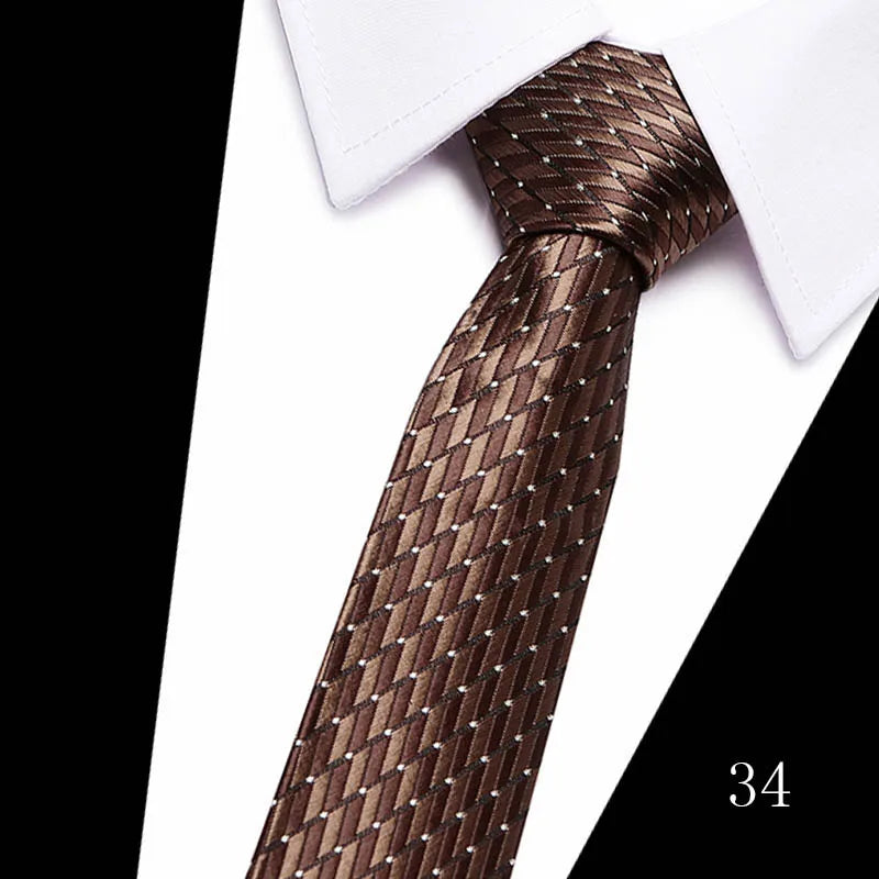 Hot Sale Necktie Man 7.5 cm Silk Tie Solid Color Gravatas Suit Accessories Fit Wedding Holiday Party