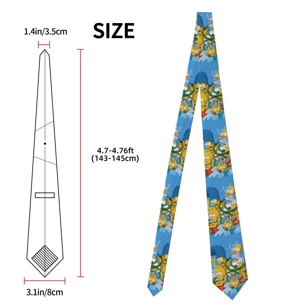 Personalized The S-Simpsones Homer Neck Ties Men Formal Silk Wedding Neckties