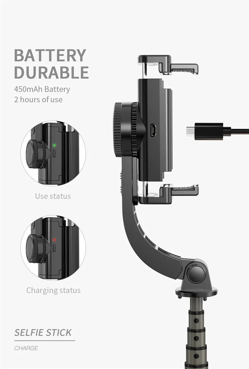 Gimbal Stabilizer For iPhone Android Cell Mobile Phone Cellphone Smartphone Action Camera Handle Grip Selfie Stick Video Tripod