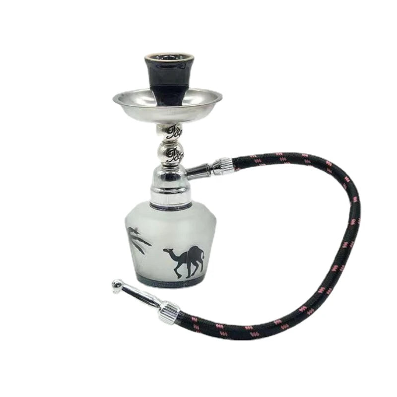 Mini Single Hose Shisha Pipe Hookah Kit Chichas Narguile Nargila Sisha Sheesha Water Pipe Bar Completo Glass Hookah Shisha Set