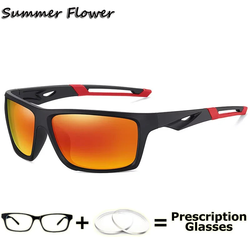 Polarized Myopia Sunglasses Oversize Big Curve Men Sun Glass Digital Progressive Sport Style Prescription Eyeglasses