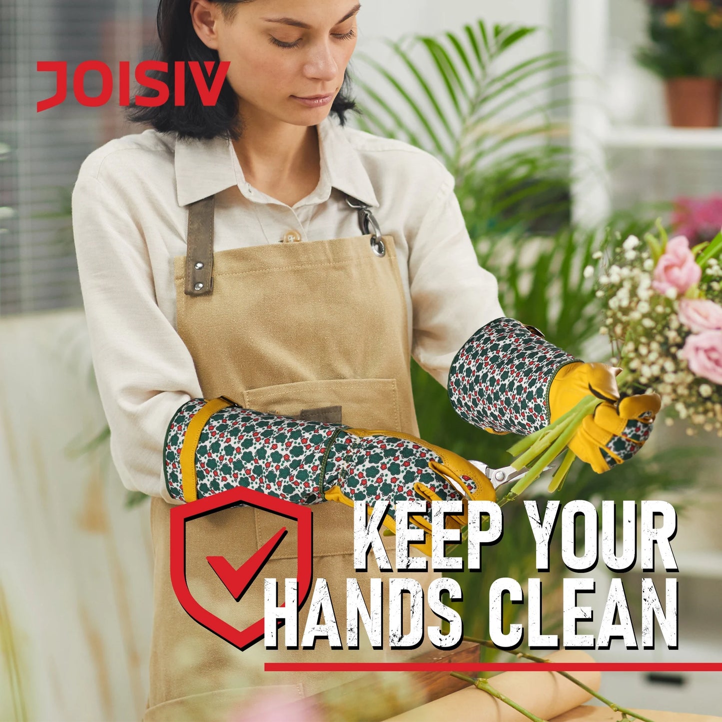 1 Pair Gardening Gloves Anti-Scratch Puncture-Resistant Ergonomic Wrist Forearm Protection, Lightweight Design for Yard Work