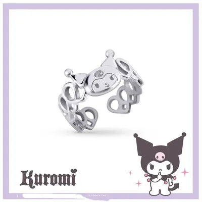 Cartoon Anime Necklace Set Cute Animal Clavicle Chain Pendant Earrings Jewelry Set Jewelry Accessories Girl Gift