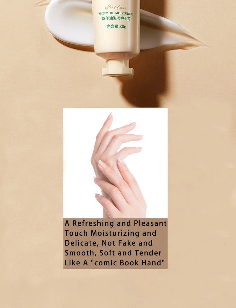 Collagen Smooth Wrinkles Hand Cream Skin Soften Silky Smooth Gloss Nourish Cracked Repair Moisturizing Product Korean Skin Care