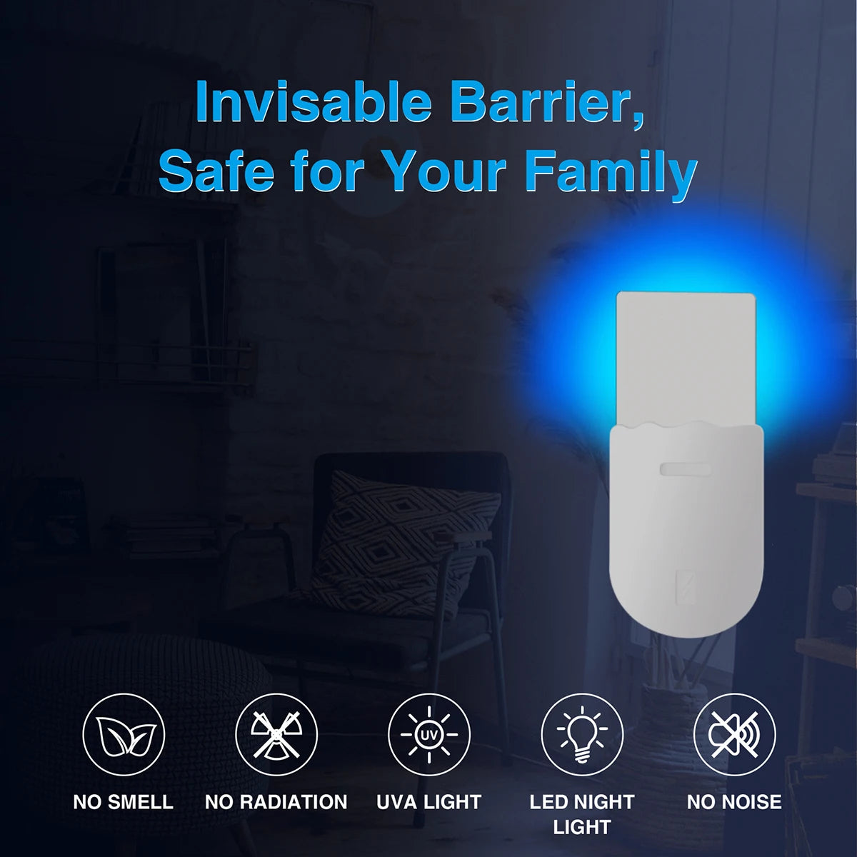 Adhesive Board Mosquito Killer Lamp, Indoor Non-toxic Adhesive Trap, Multifunctional Flying Insect Trap With Small Night Light