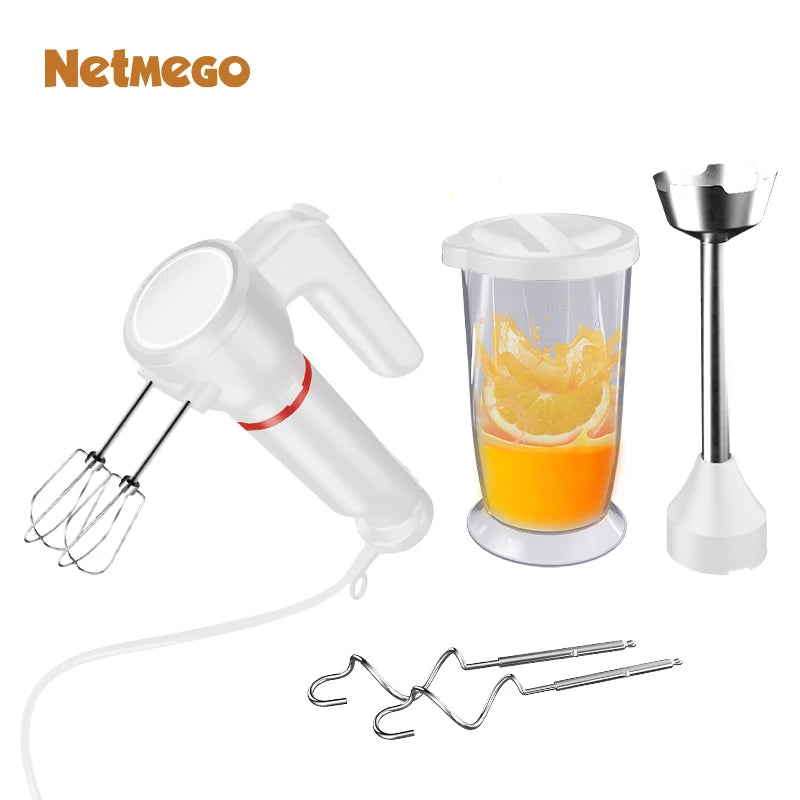 Manual Hand Blender 800 Peak Watt 1 Speed Immersion Blender And 7 Speed Hand Mixer Easy Glide Hand Blender Electric 600ml