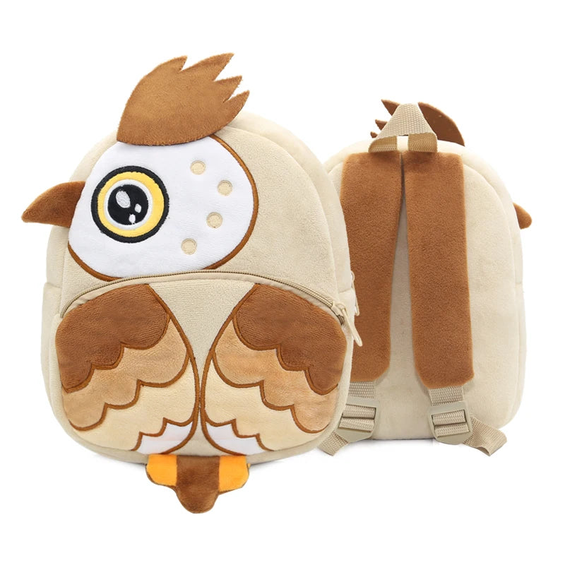 Cute cartoon animals school bags for Kindergarten kids backpack boys girls plush backpack