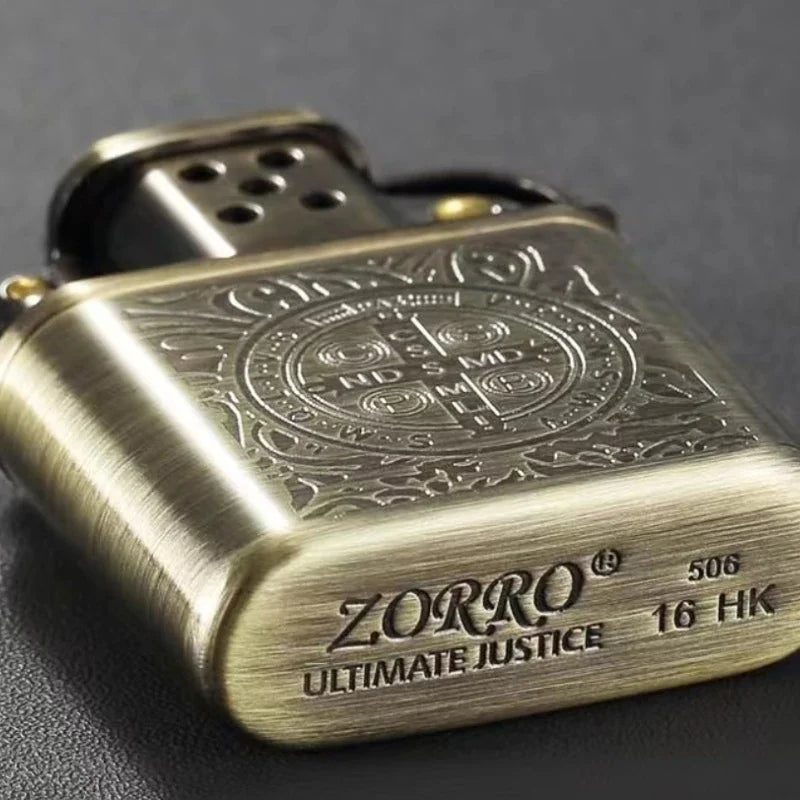 Zorro Lighter Retro Grinding Wheel Metal Constantine Flint Antique Series Lighter Various Patterns Men's Gifts