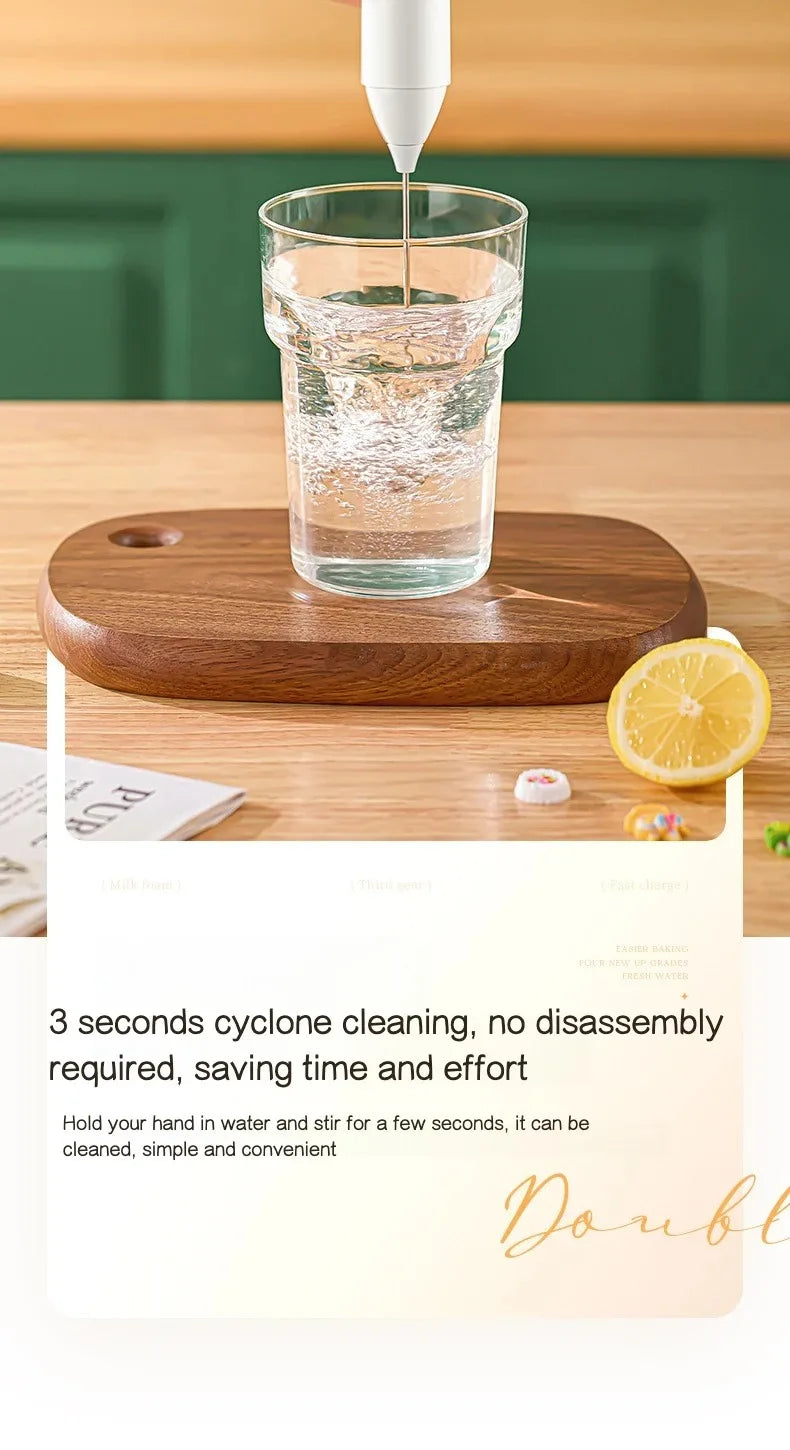 Wireless Milk Frothers Electric Handheld Blender Electrical Mini Coffee Maker Whisk Mixer With USB For Coffee Cappuccino Cream