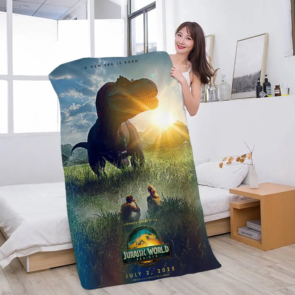 Jurassic World Rebirth movie Cartoon Beach Towel Cute Kawaii Room Decor Bath Girls Children Hand Towels For Bathroom Shower