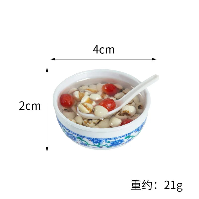 New Styles Simulation Food Key Chains Bowl High Quality Bowl Shape Key Chain Pendant Wholesale