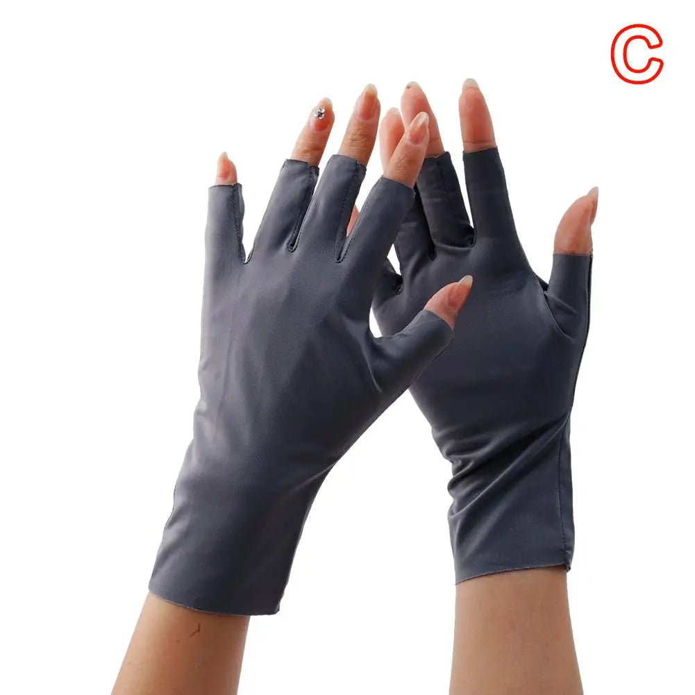 Women Sunscreen Gloves Fingerless Gloves Summer Sunscreen UV Protection Multicolor Gloves Woman Driving Glove Female Touchscreen