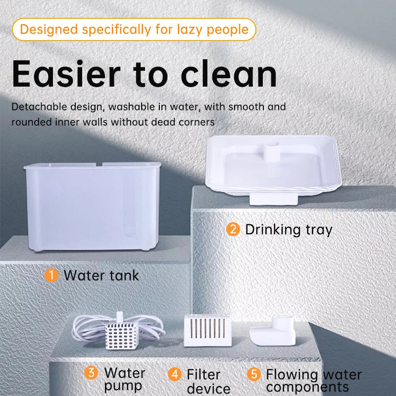 Pet water dispenser, intelligent water feeder, circulating fresh water, purified water filtration, cat and dog water dispenser