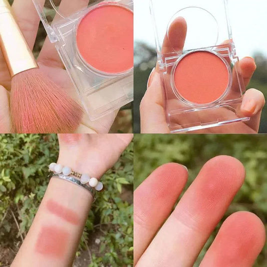 Monochrome blush Matte Natural Cheek Color Brightening Face Waterproof Facial Contouring Makeup Blush Powder Soft Makeup